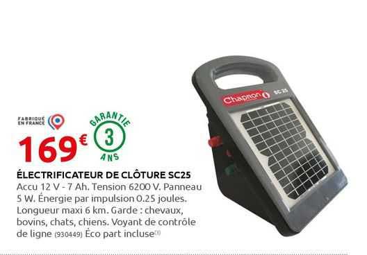 électrificateur de clôture sc25