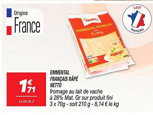 Emmental Français Râpé