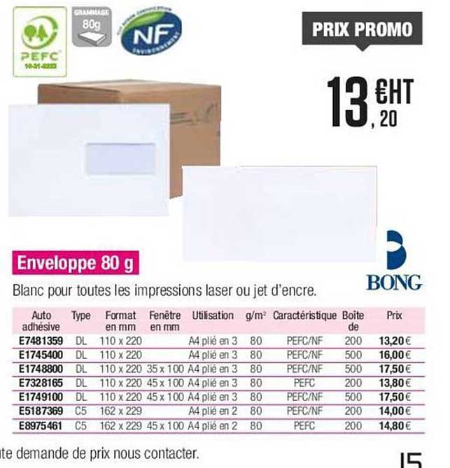 enveloppe 80g