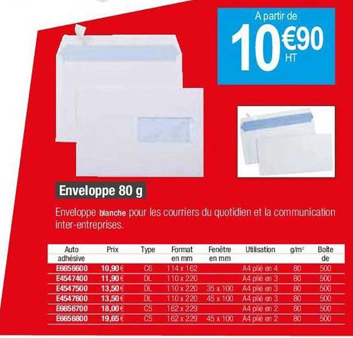 enveloppe 80g
