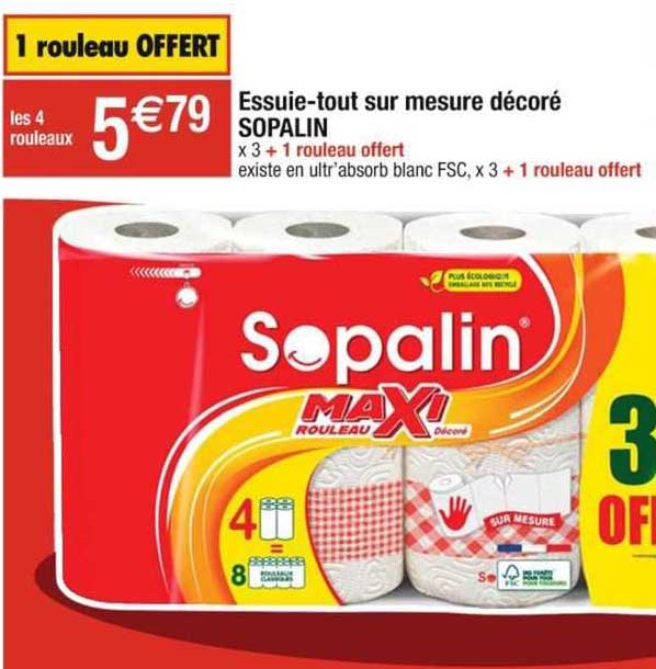 essuie-tout sur mesure décoré sopalin