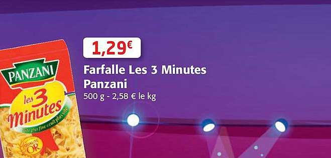 farfalle les 3 minutes panzani