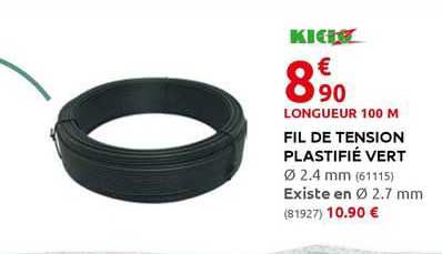fil de tension plastifié vert