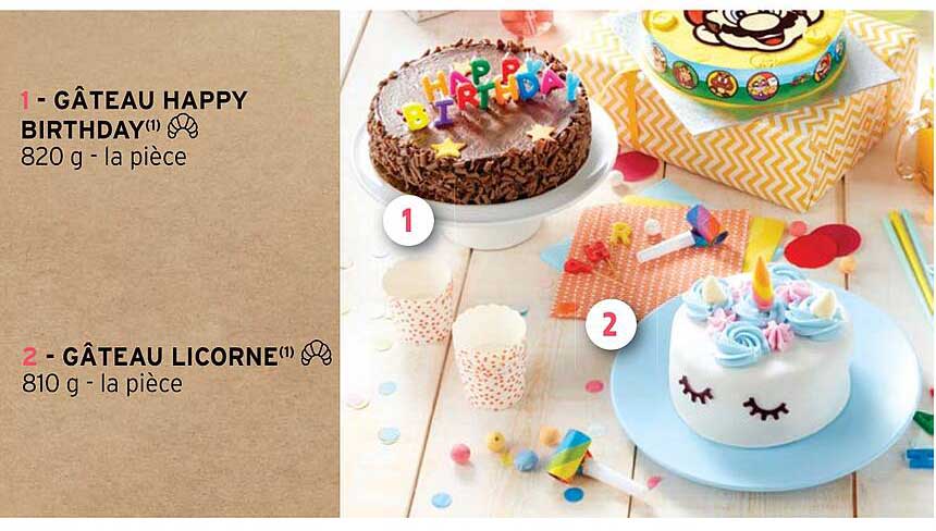 gateau happy birthday, gateau licorne