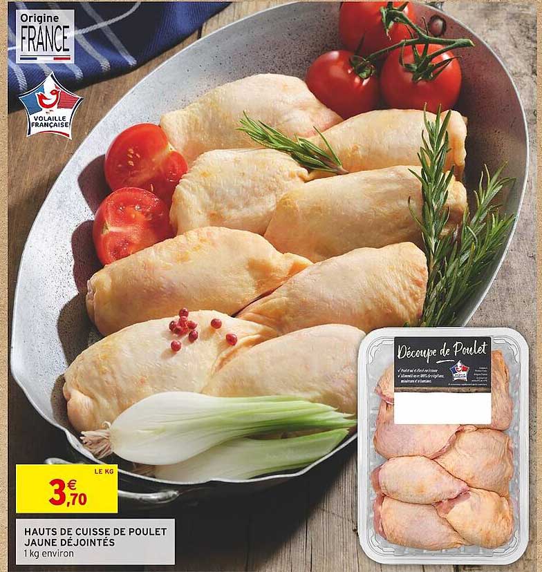 Hauts De Cuisse De Poulet Jaune Déjointés