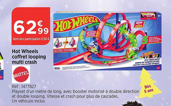 hot wheels coffret looping multi crash mattel