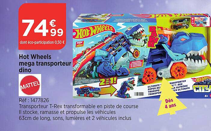 hot wheels mega transporteur dino mattel