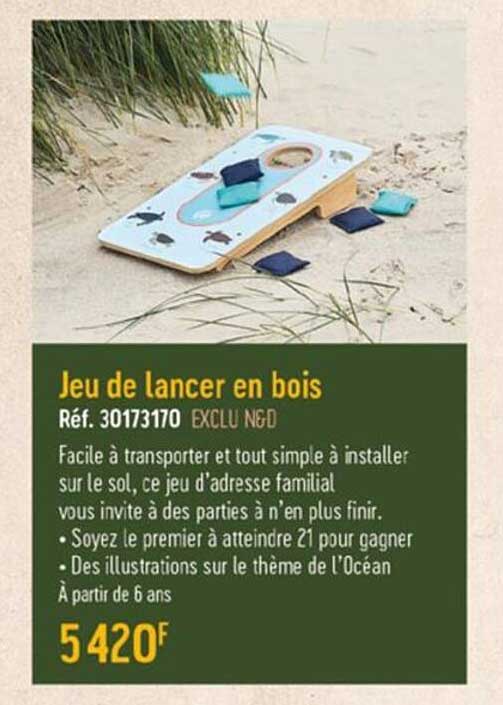 jeu de lancer en bois