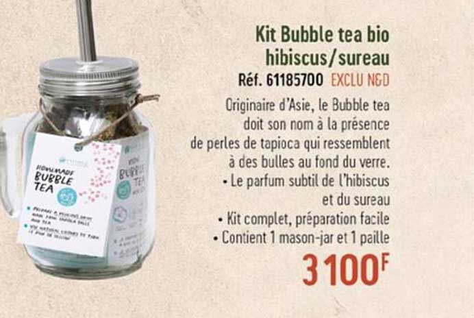 kit bubble tea bio hibiscus ou sureau