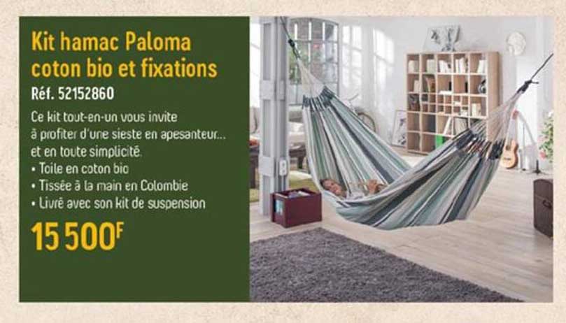 kit hamac paloma coton bio et fixations