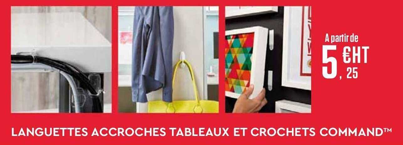 languettes accroches tableaux et crochets command