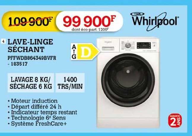 lave-linge séchant whirlpool