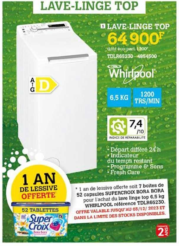 lave-linge top whrilpool