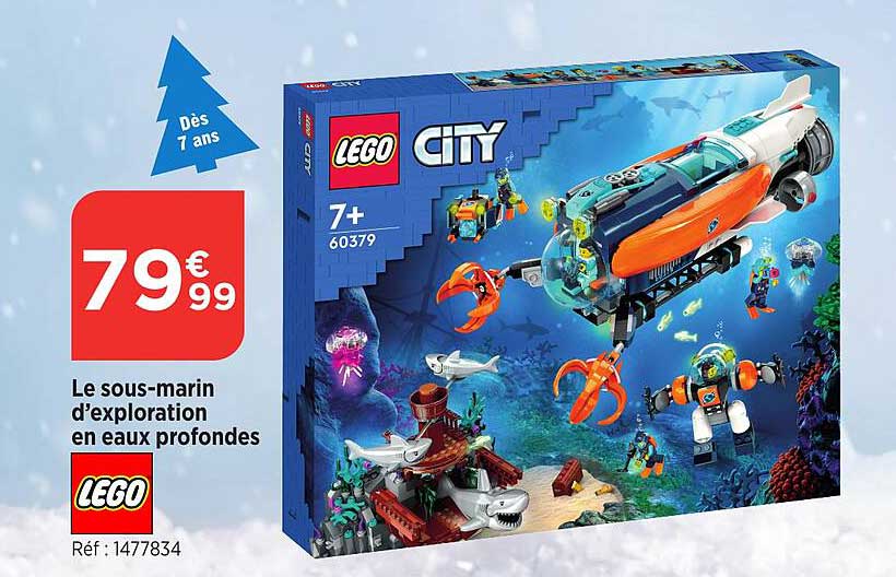 le sous-marin d'exploration en eaux profondes lego city