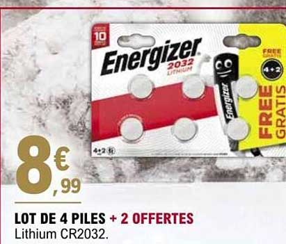 lot de 4 piles + 2 offertes