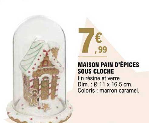 maison pain d'épices sous cloche