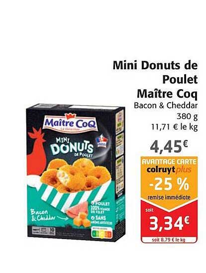 mini donuts de poulet maître coq