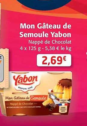 mon  gâteau de semoule yabon