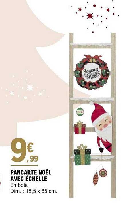 Pancarte Noël Avec échelle