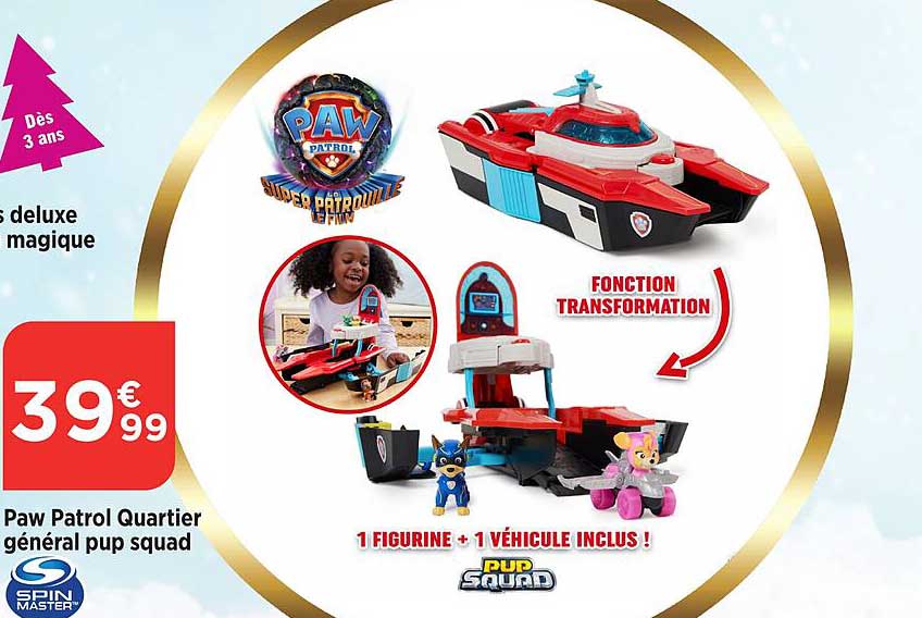 paw patrol quartier général pup squad spin master