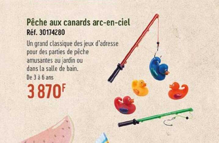 pêche aux canards arc-en-ciel