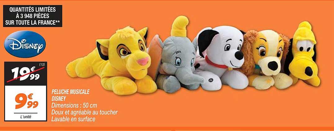 Peluche Musicale Disney