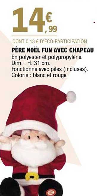 père noël fun avec chapeau