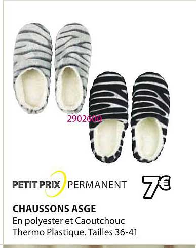 petit prix permanent chaussons asge