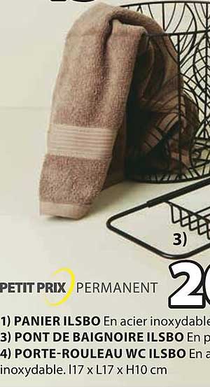 petit prix permanent panier, pont de baignoire ou porte-rouleau wc ilsbo