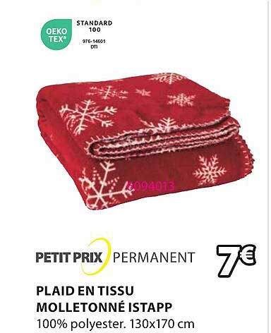 petit prix permanent plaid en tissu molletonné istapp