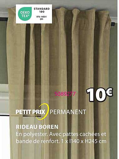 petit prix permanent rideau boren