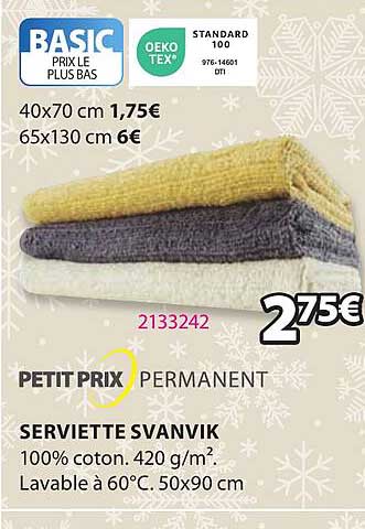 petit prix permanent serviette svanvik