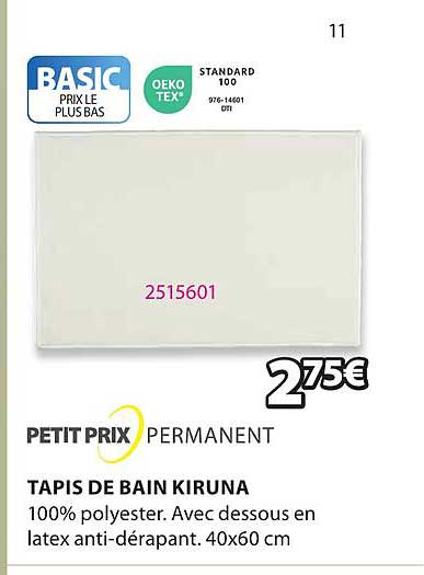 petit prix permanent tapis de bain kiruna