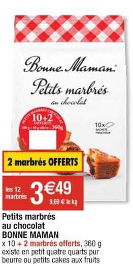 petits marbrés au chocolat bonne maman