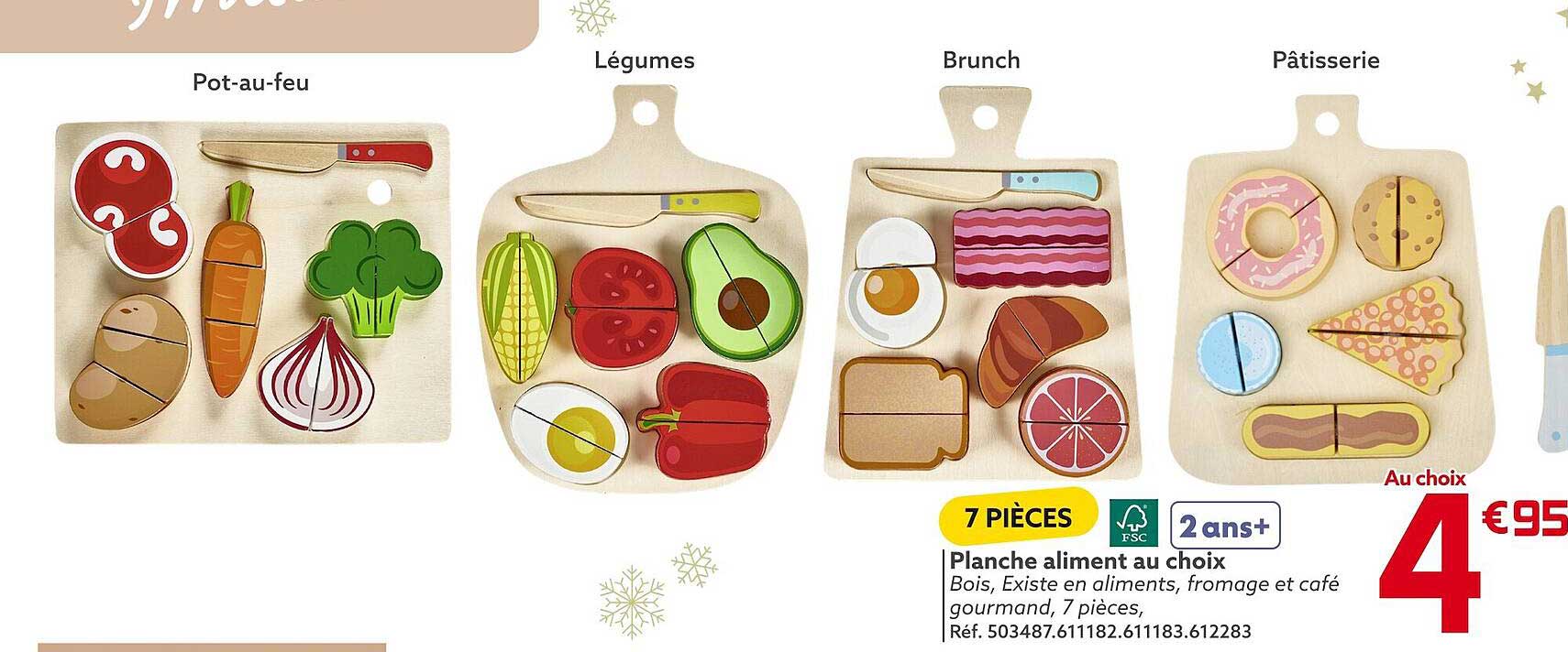 planche aliment au choix