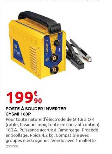 poste à souder inverter gysmi 160p