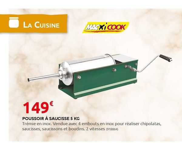 poussoir à saucisse 5 kg