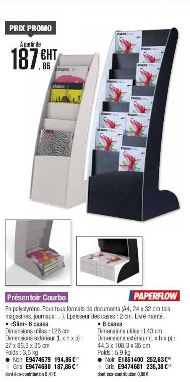 présentoir courbo paperflow