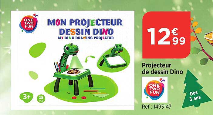 projectuer de dessin dino one two fun