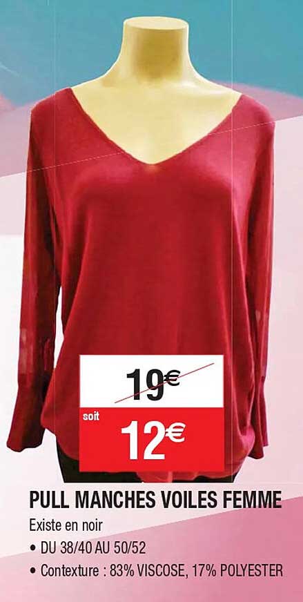 pull manches voiles femme