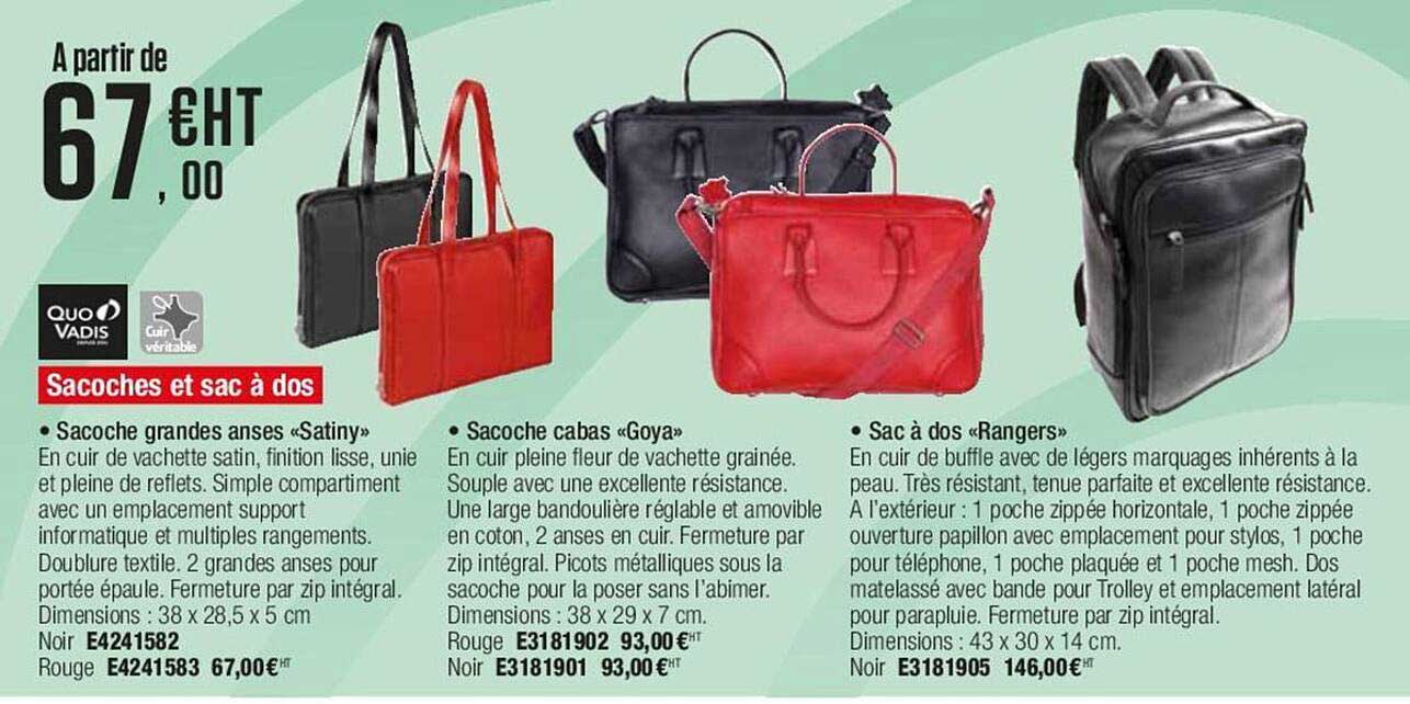 quo vadis sacoches et sac à dos