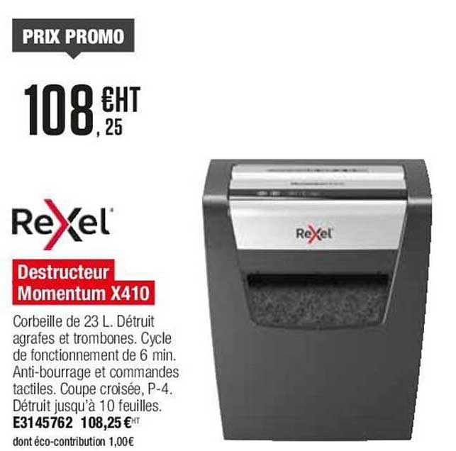 Rexel Destructeur Momentum X410