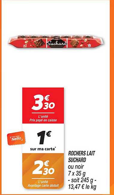 Rochers Lait Suchard