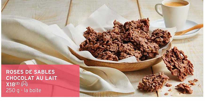 roses de sables chocolat au lait x18