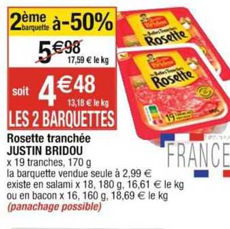 rosette tranchée justin bridou