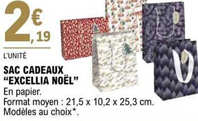 sac cadeaux "excellia noël"