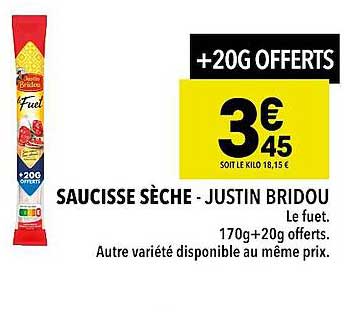 saucisse sèche justin bridou