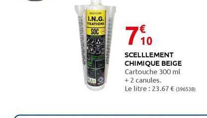 scellement chimique beige