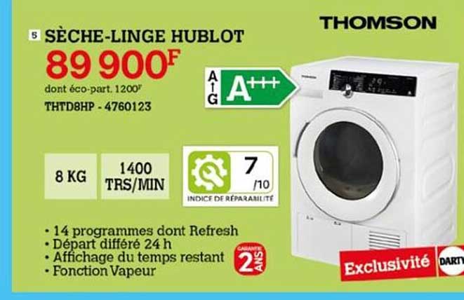 sèche-linge bublot thomson