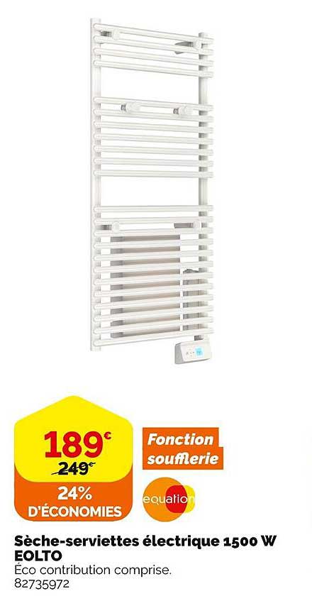sèche-serviettes électrique 1500 w eolto